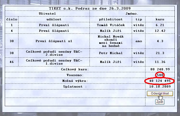 nápověda s.k. Podraz