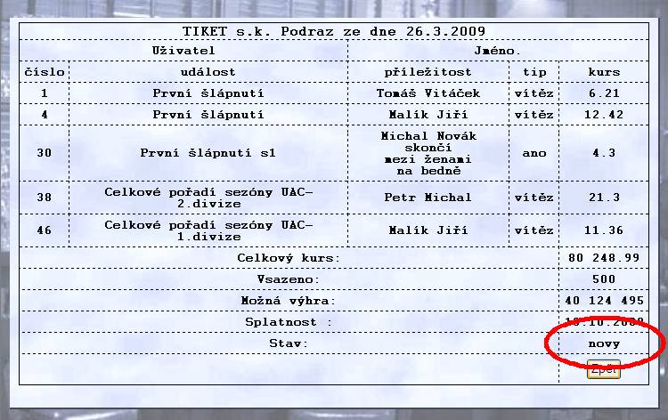 nápověda s.k. Podraz